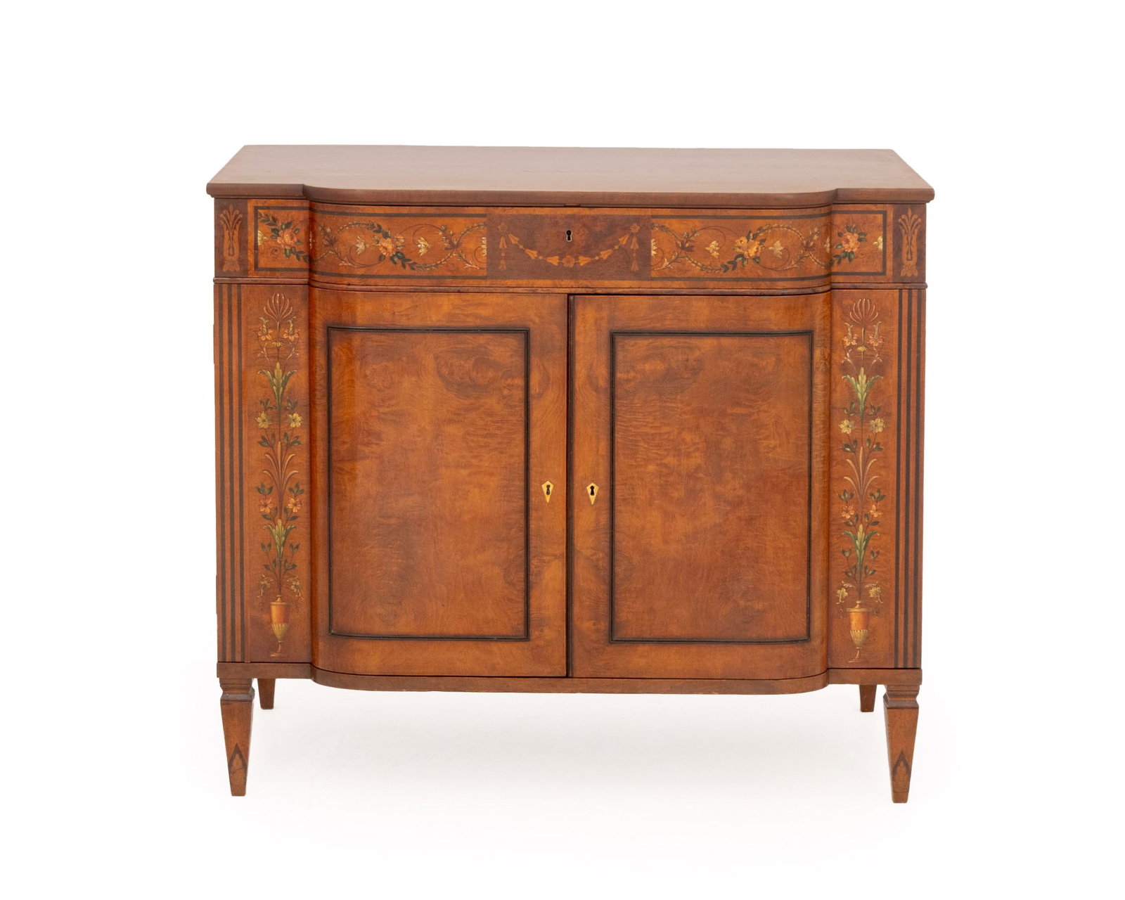 Edwardian Paint-Decorated Satinwood Commode (1 of 9)