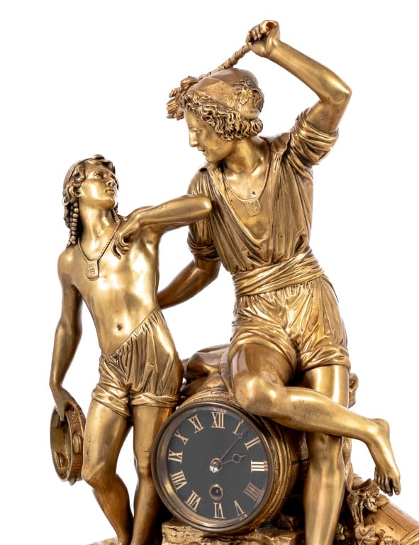 Louis XVI Style "Musicians" Gilt Bronze Clock - 2