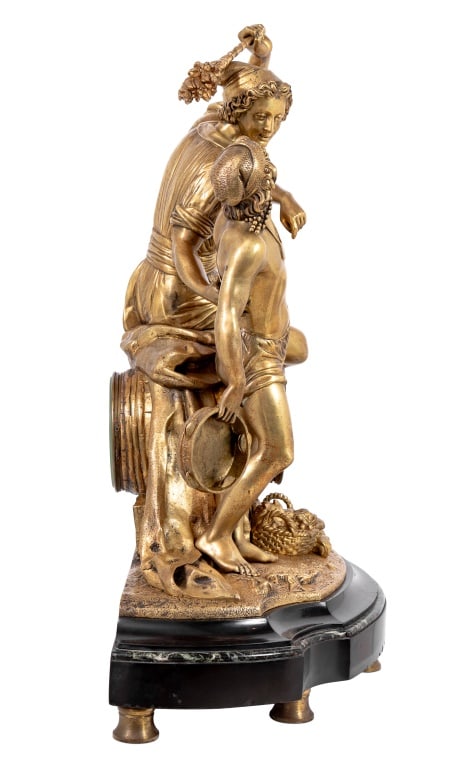Louis XVI Style "Musicians" Gilt Bronze Clock - 3