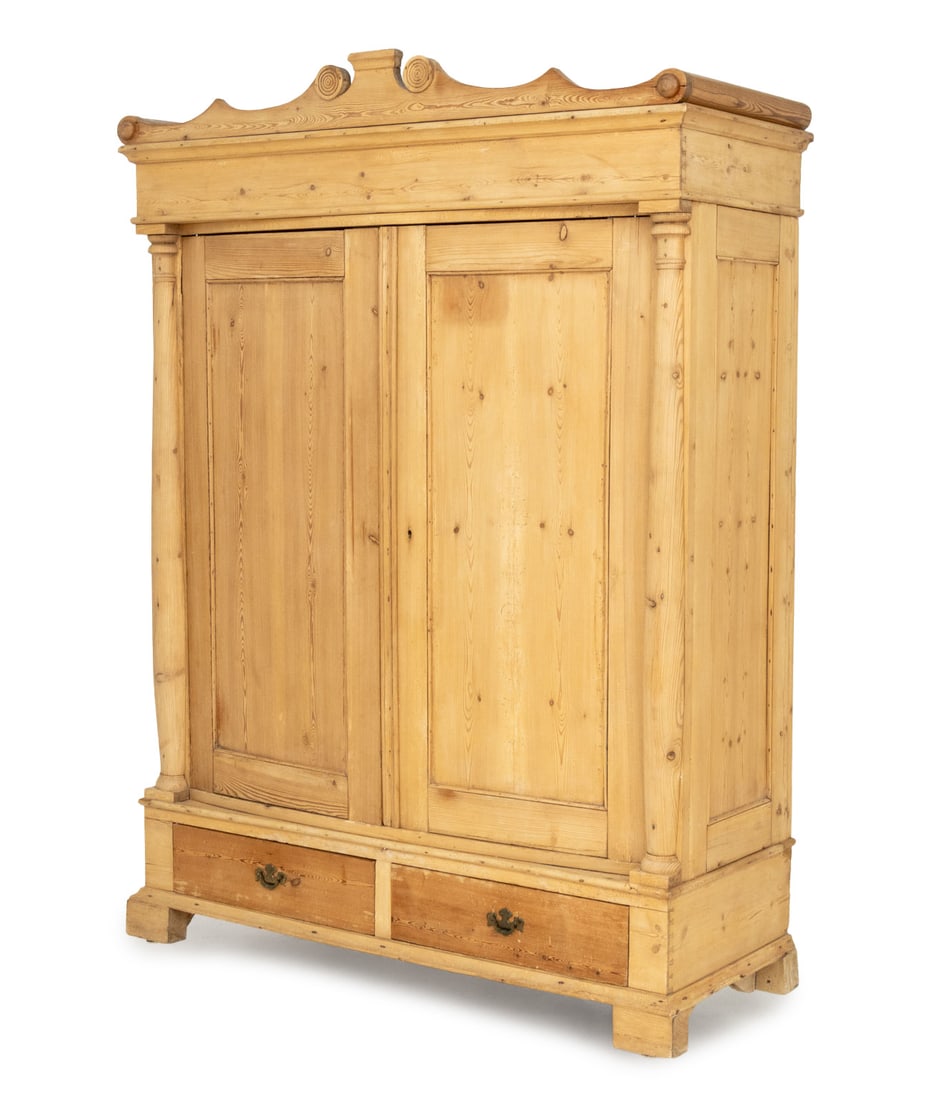 Rustic Pine Wood Wardrobe, 19th C. (1 of 11)