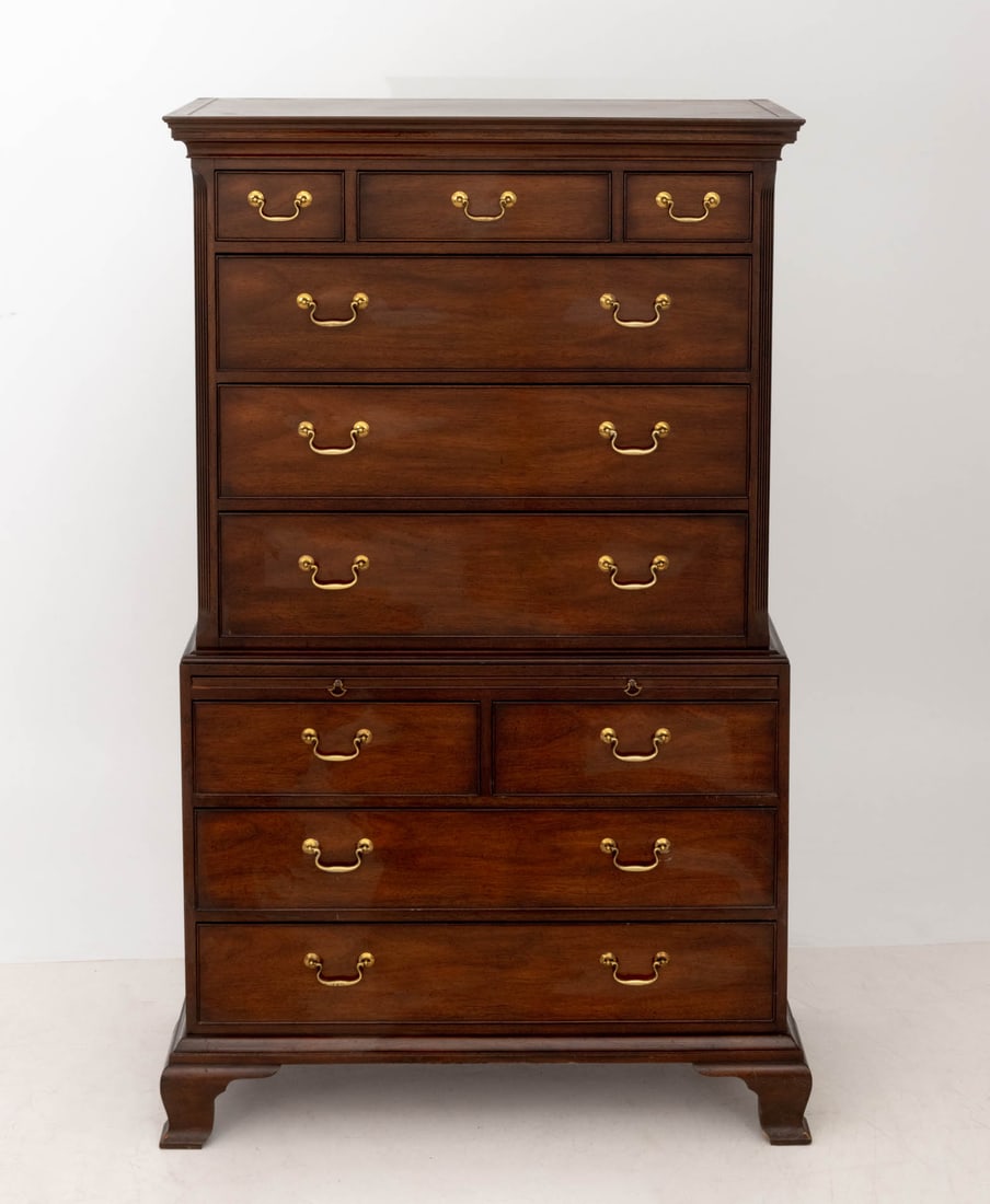 George III Style Mahogany Chest on Chest - 2