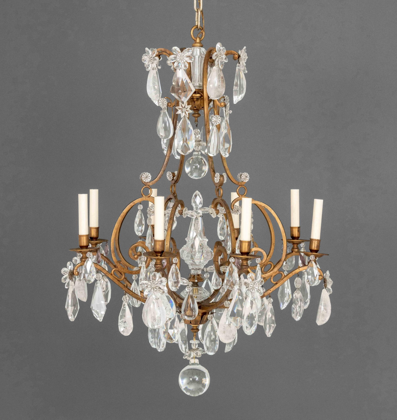 Maria Theresa Style Bronze and Crystal Chandelier (1 of 9)