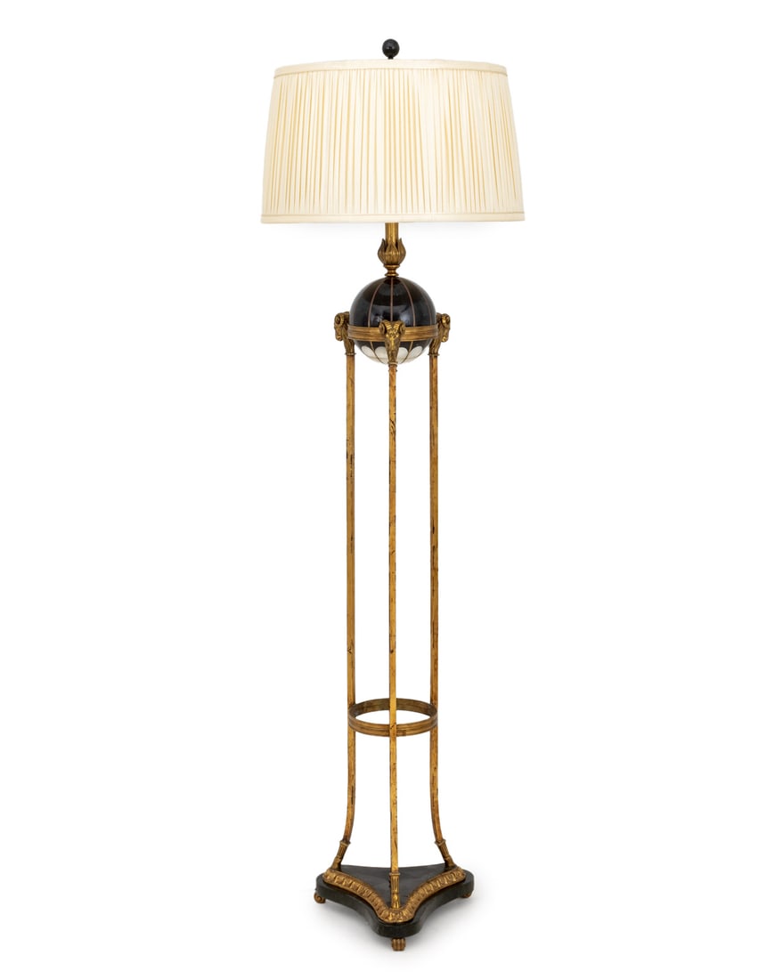 French Empire Revival Ram Head Motif Floor Lamp (1 of 6)