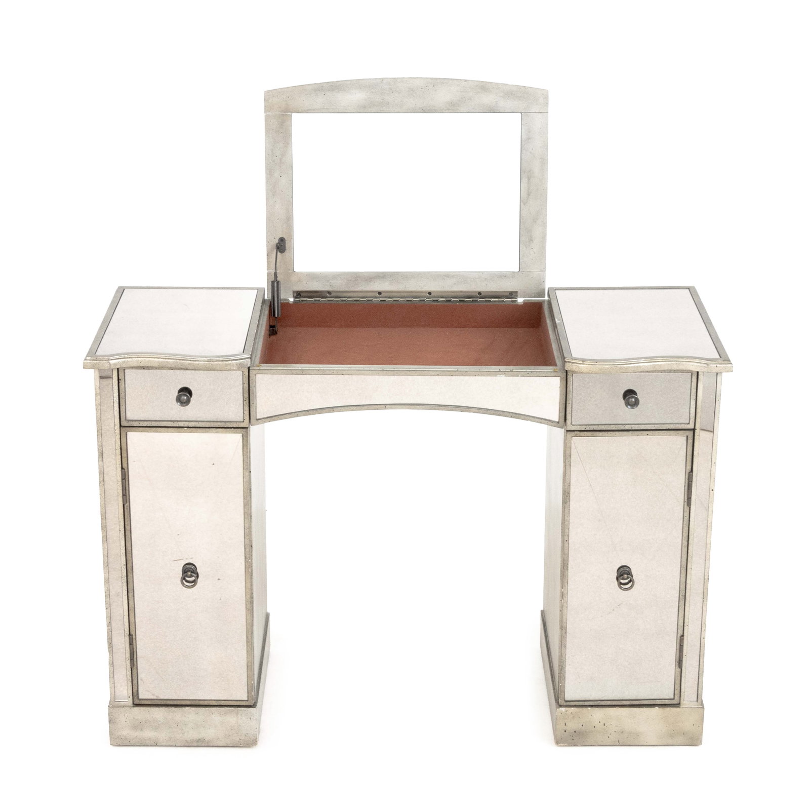 Hollywood Regency Style Mirrored Vanity Table - 2
