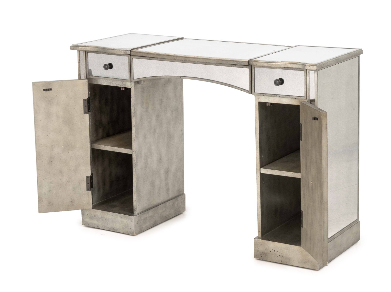 Hollywood Regency Style Mirrored Vanity Table - 7