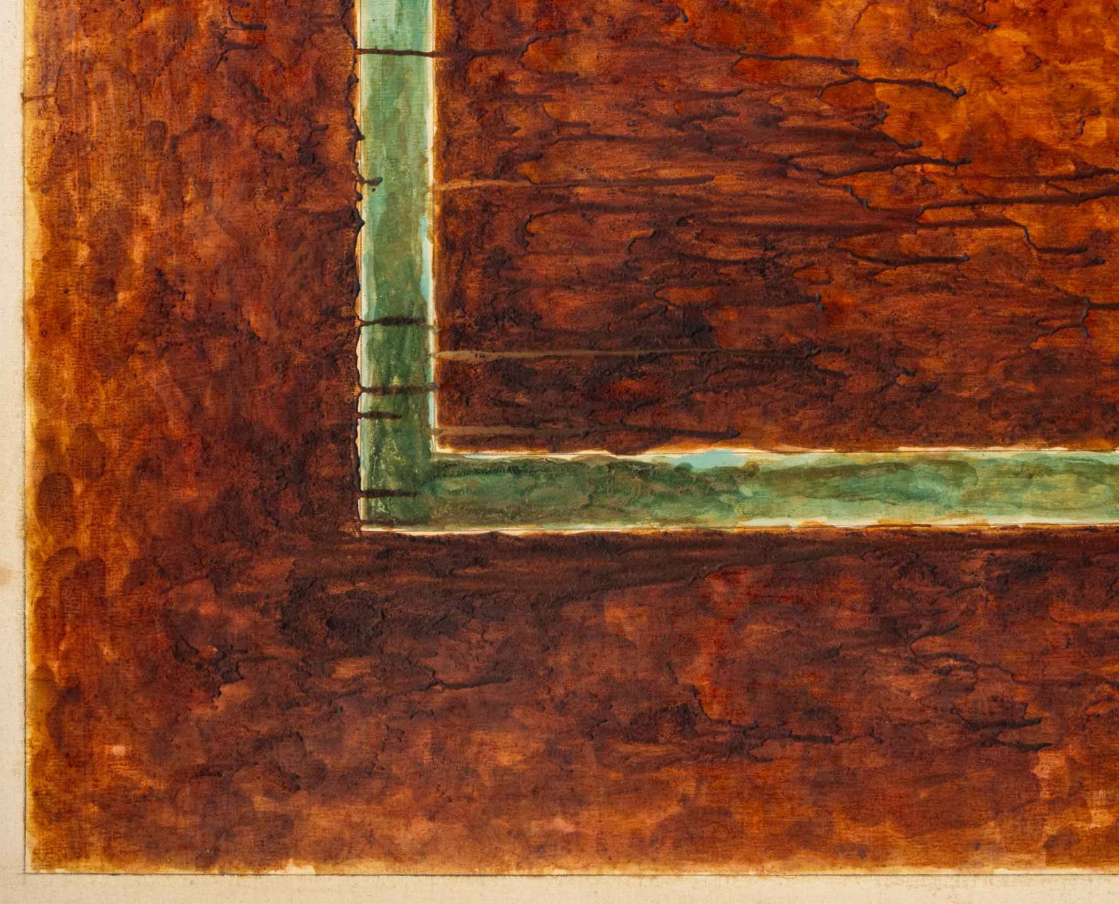 Joseph Gardella Green Rectangle Mixed Media - 2