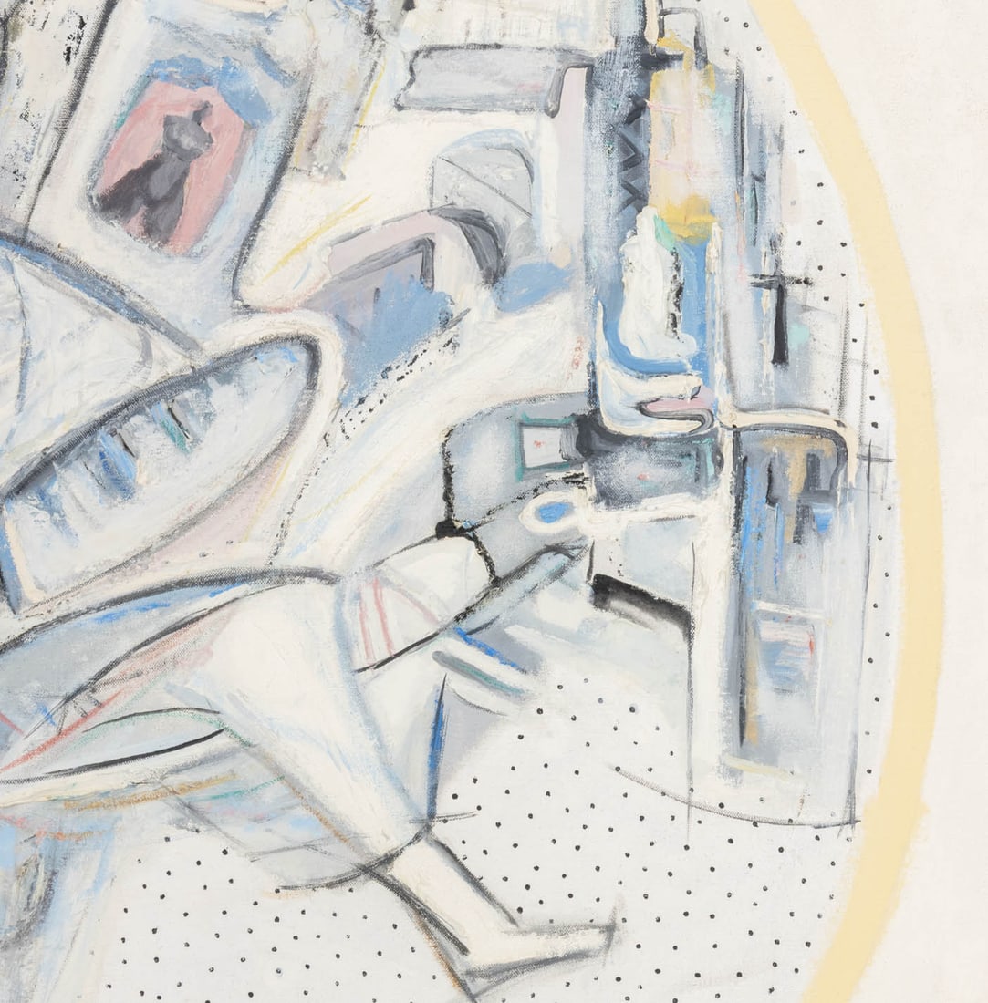 Agudelo Abstract Figural Composition Oil on Canvas - 3