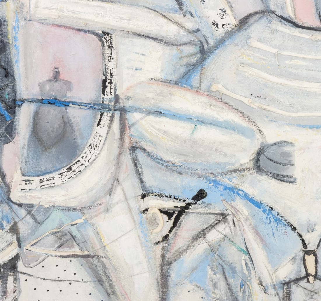 Agudelo Abstract Figural Composition Oil on Canvas - 5