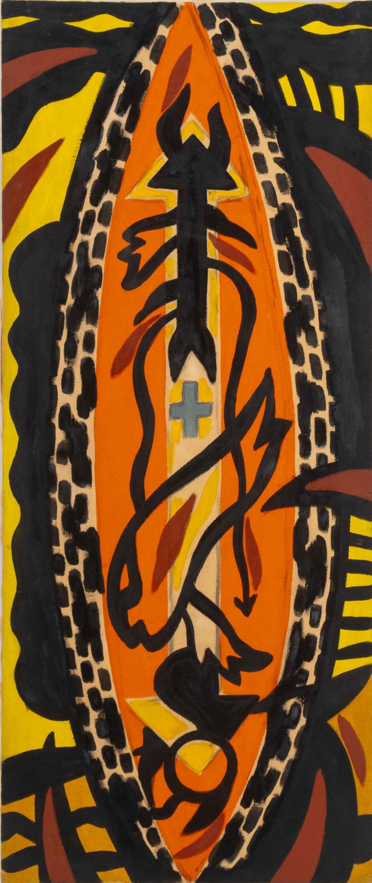 Walter Gaudnek Astrology Symbol Abstraction Oil (1 of 8)