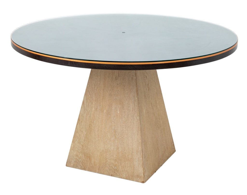 Modern Circular Glass Top Dining Table - 2
