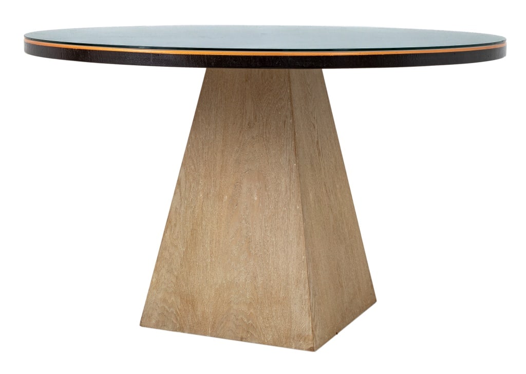 Modern Circular Glass Top Dining Table - 3