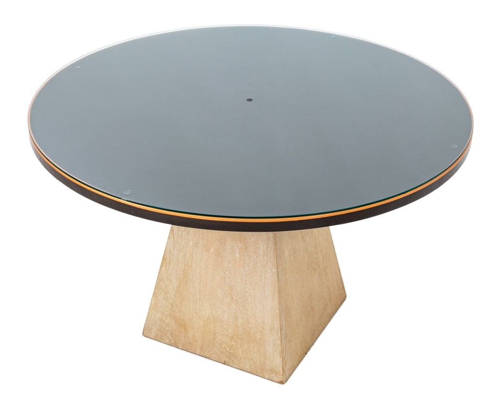 Modern Circular Glass Top Dining Table - 4