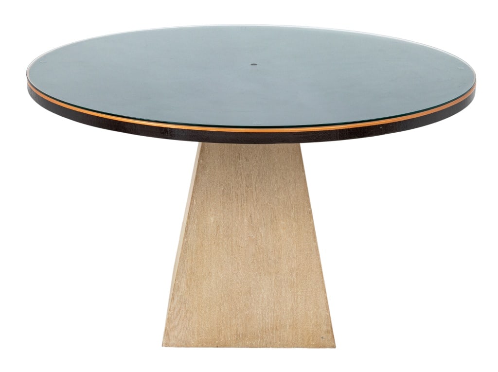 Modern Circular Glass Top Dining Table - 7