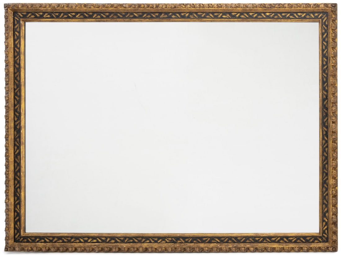 Italian Ebonized and Giltwood Rectangular Mirror (1 of 6)