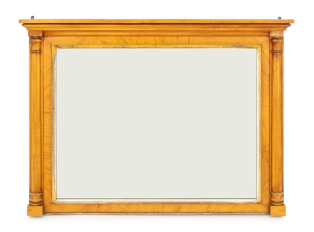Biedermeier Style Maple Overmantel Mirror (1 of 7)