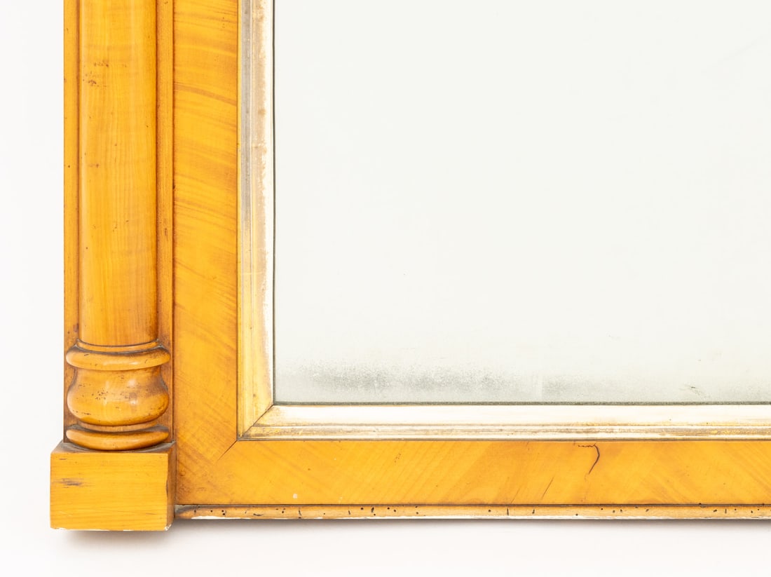 Biedermeier Style Maple Overmantel Mirror - 3