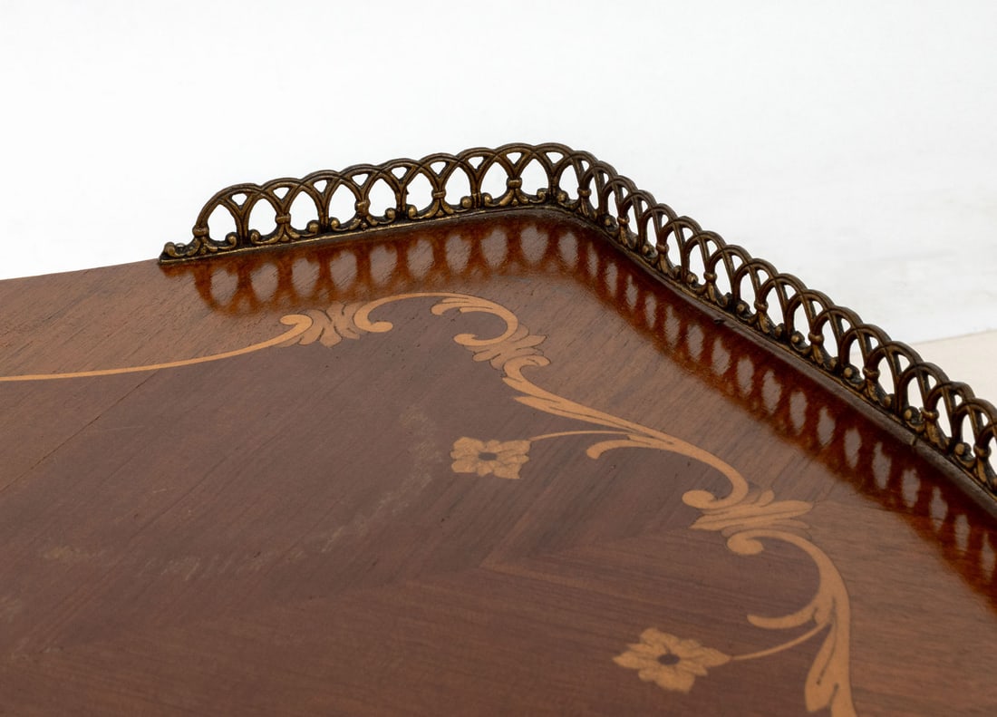 Louis XV Style Walnut and Satinwood Coffee Table - 5