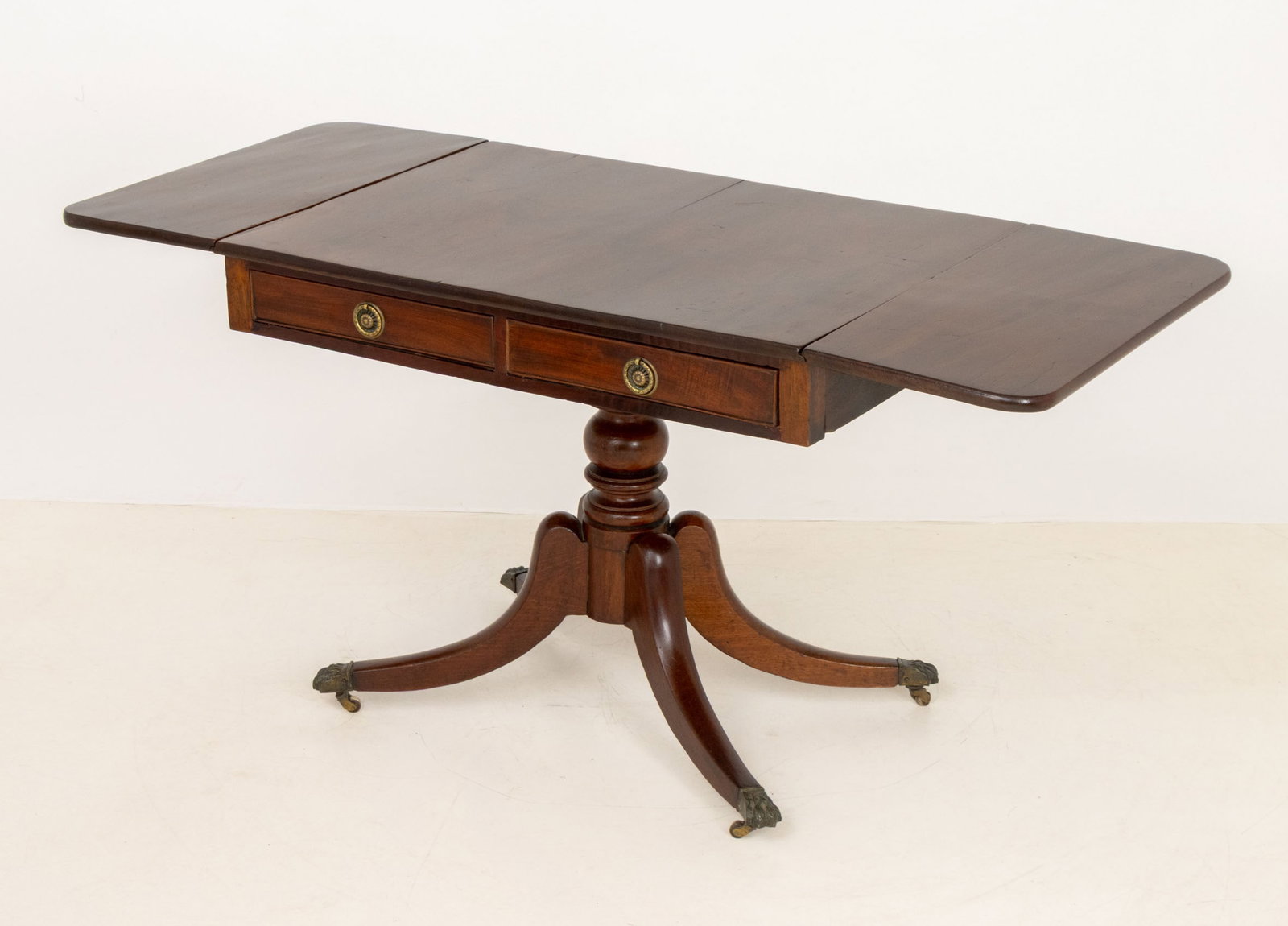 Regency Mahogany Drop Leaf Sofa Table - 11