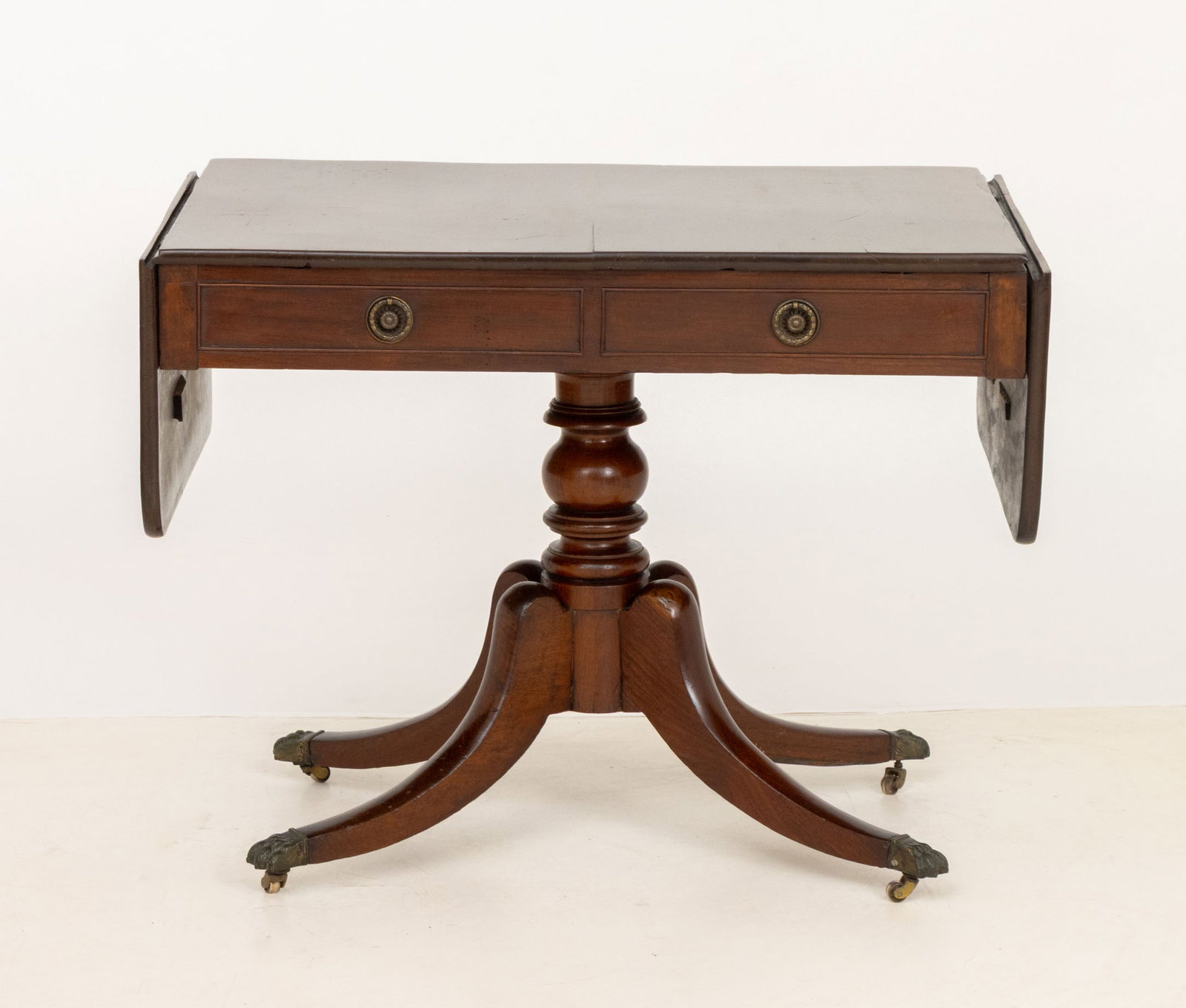 Regency Mahogany Drop Leaf Sofa Table - 2