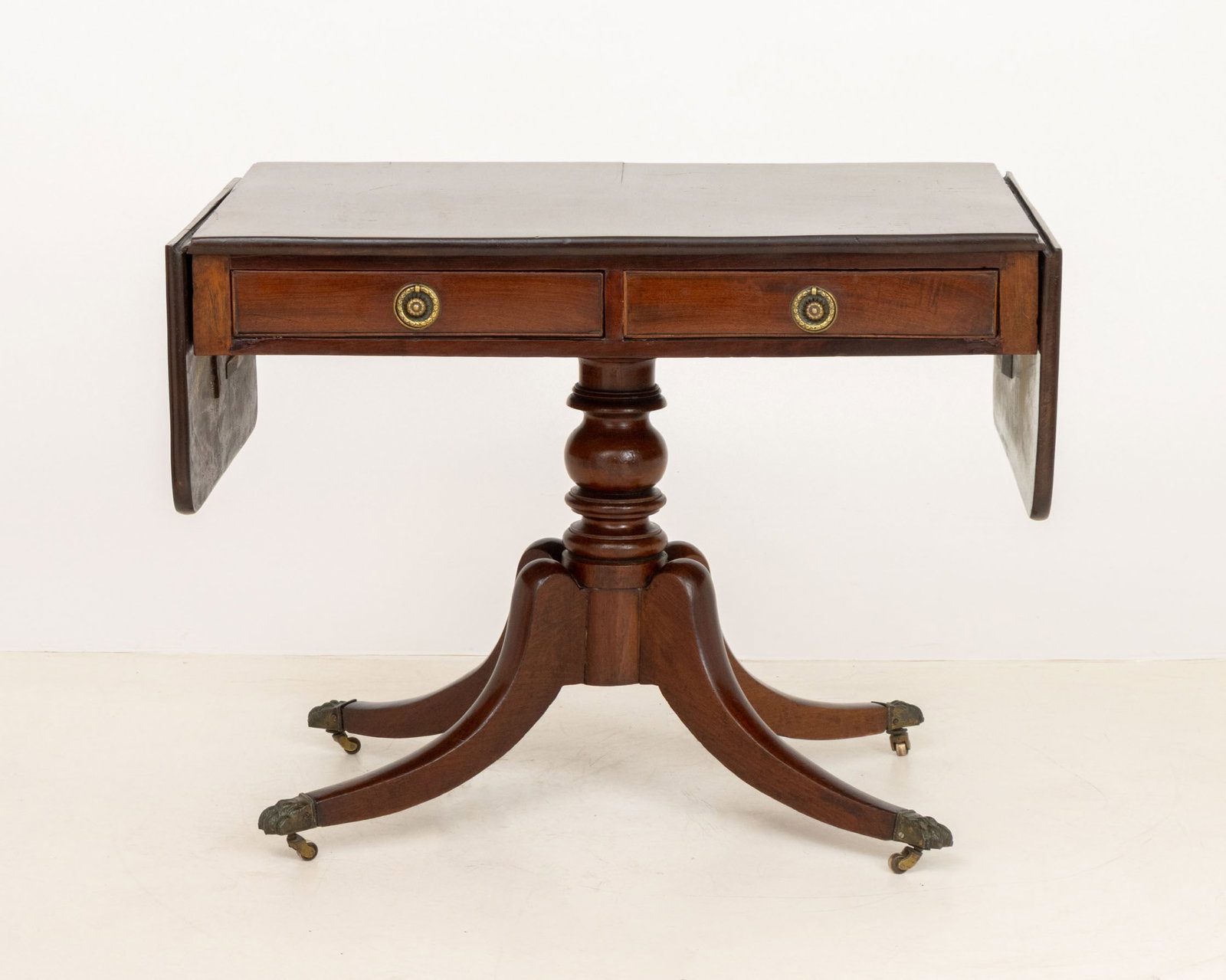 Regency Mahogany Drop Leaf Sofa Table - 7