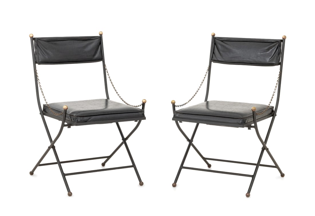Maison Jansen Style Campaign Chairs, Pair (1 of 10)