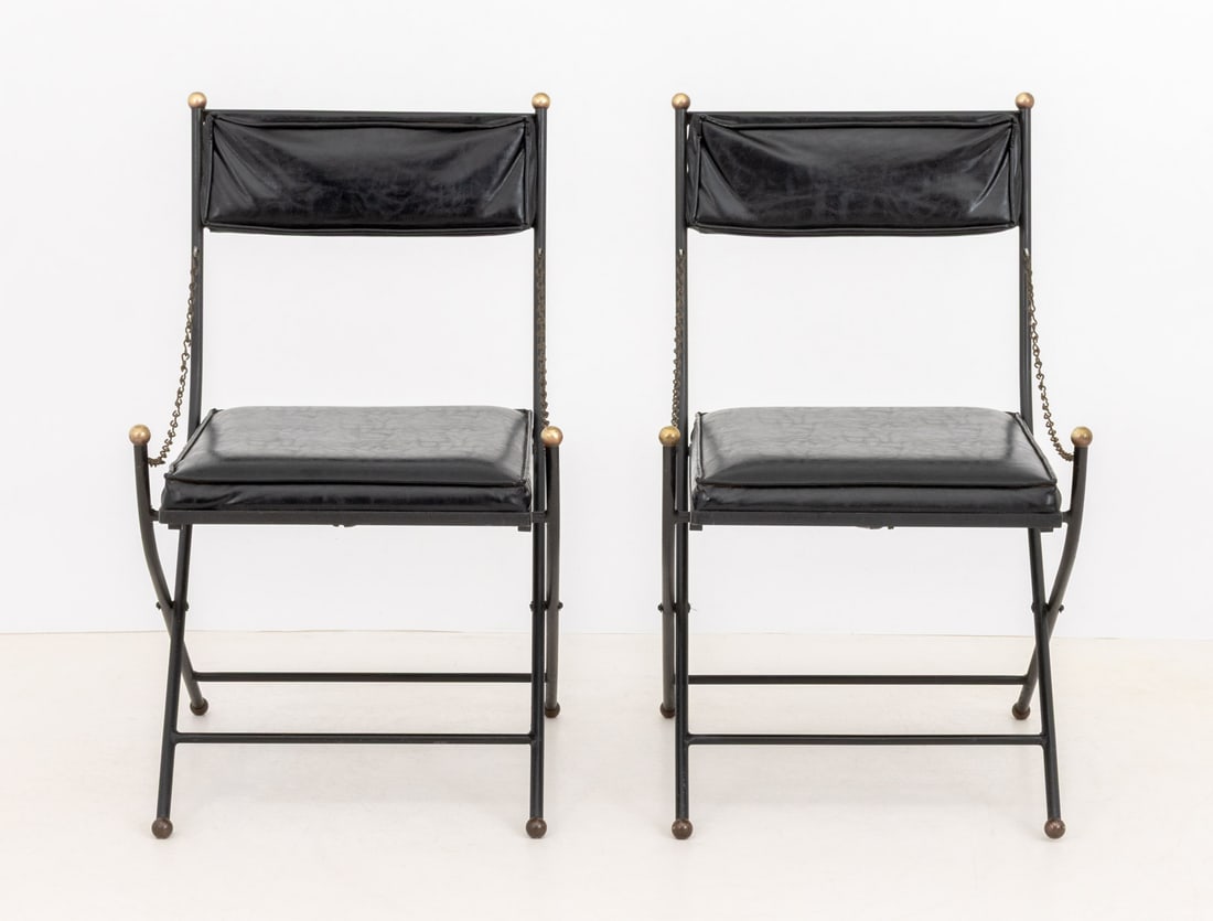 Maison Jansen Style Campaign Chairs, Pair - 2