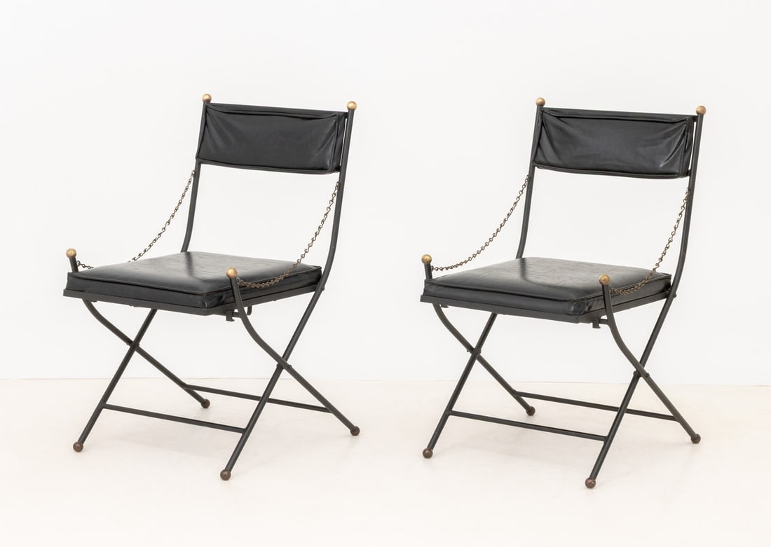 Maison Jansen Style Campaign Chairs, Pair - 3