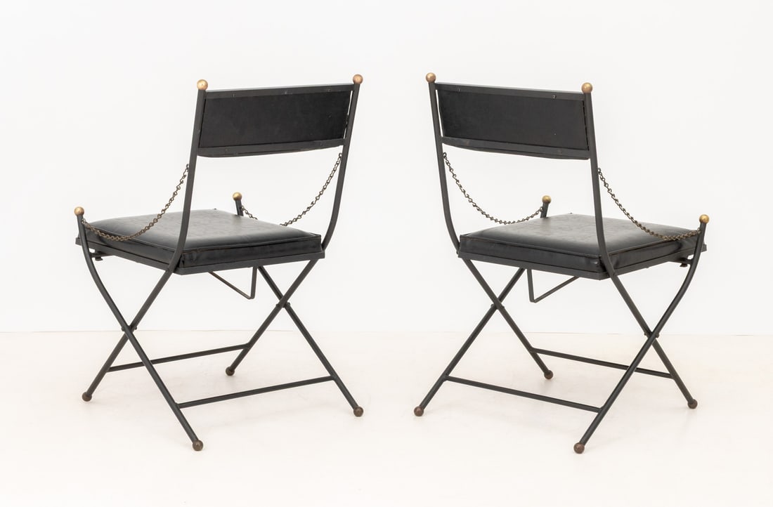 Maison Jansen Style Campaign Chairs, Pair - 5