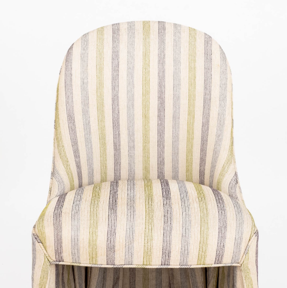 Modern Striped Upholstered Dining Chairs - 5
