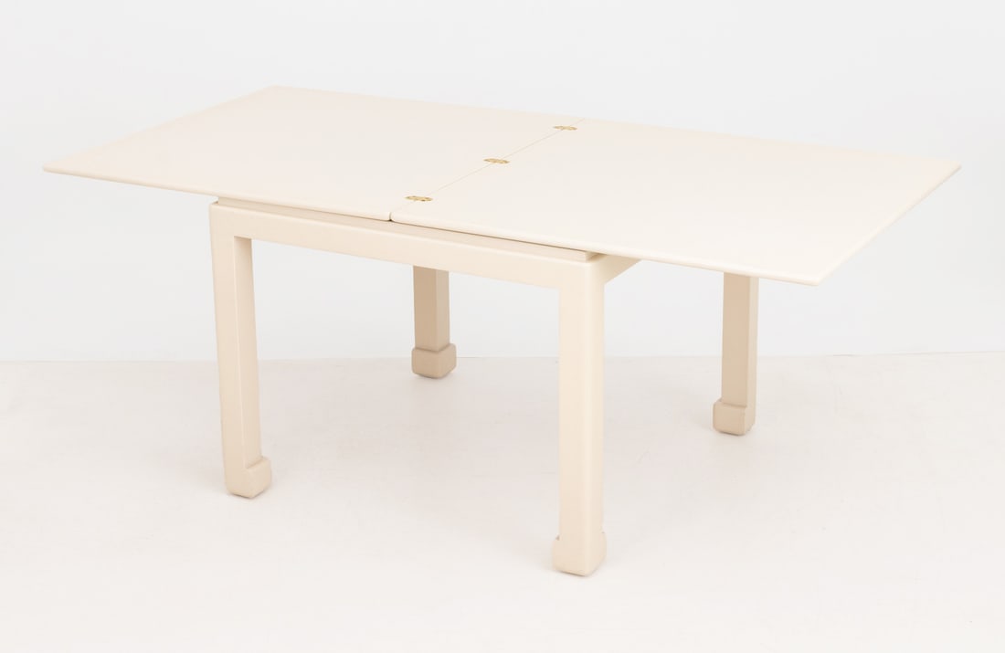 James Mont Style White Painted Dining Table - 2