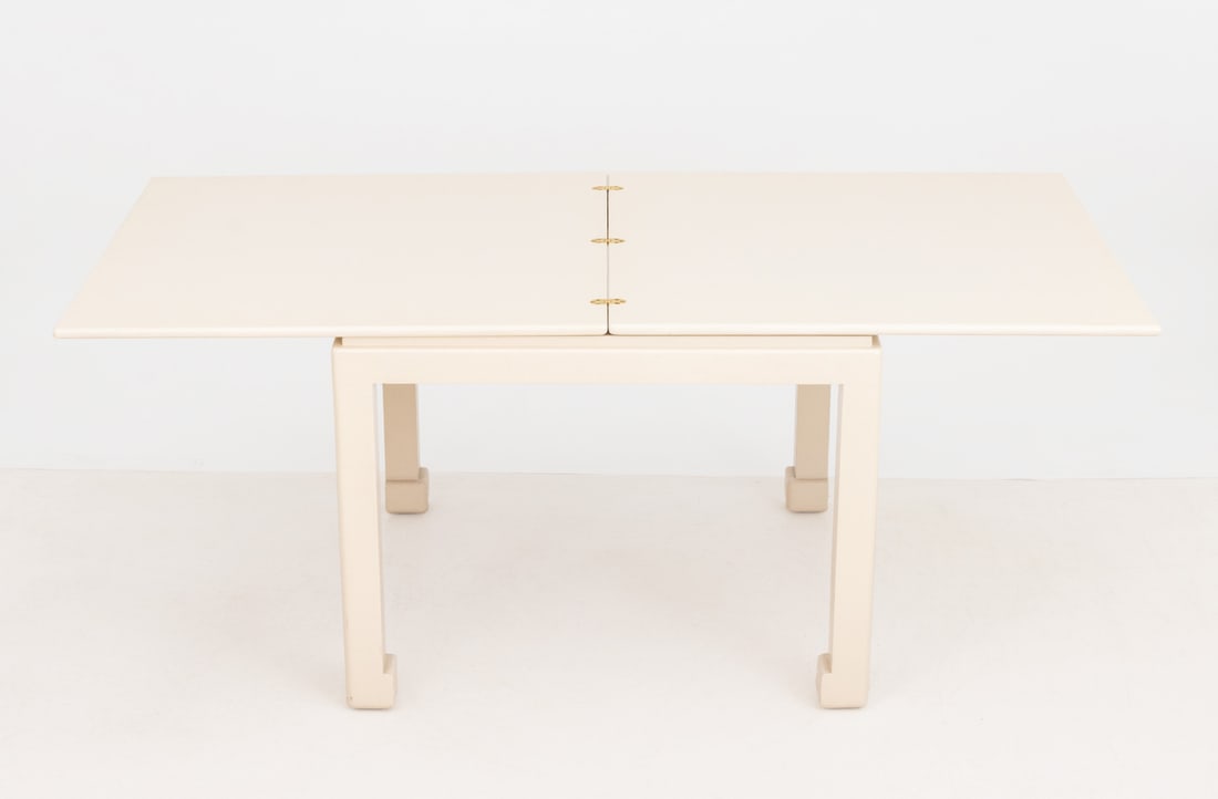James Mont Style White Painted Dining Table - 5