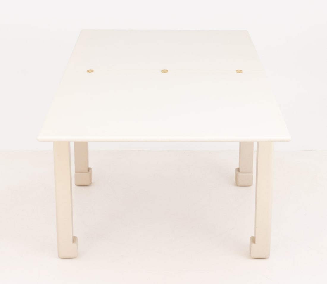 James Mont Style White Painted Dining Table - 7