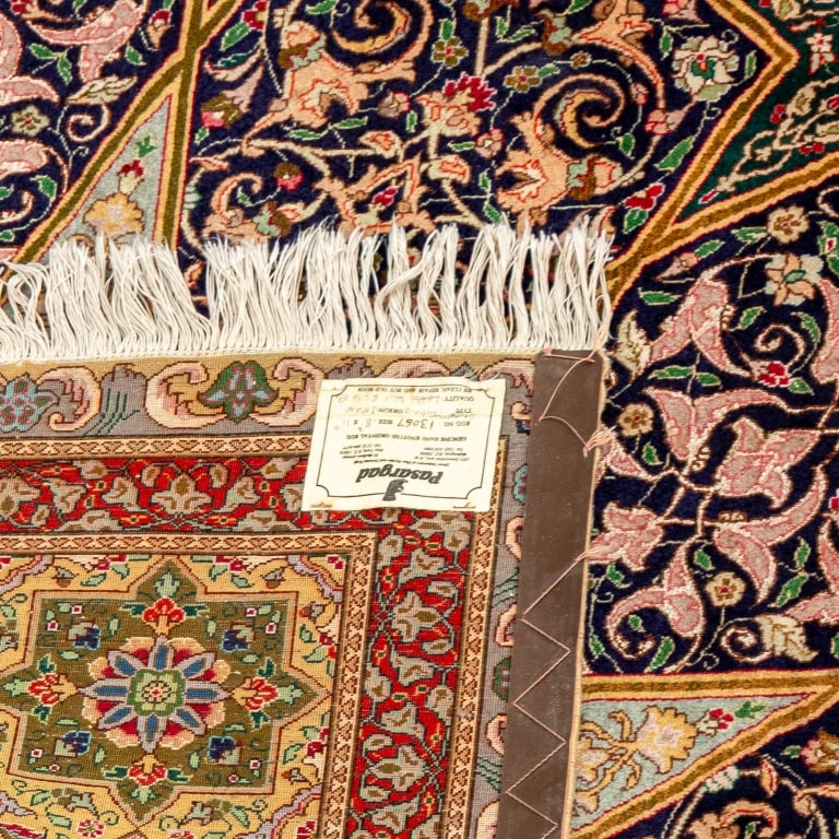 Iran Tabriz Wool and Silk Carpet, 12' 2" x 8' 2.5" - 4