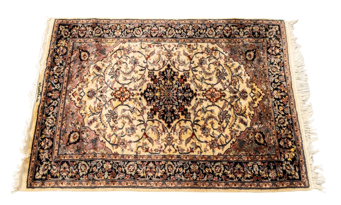 Signed Persian Isfahan Rug, 5' 9" x 4' 3" (1 of 8)