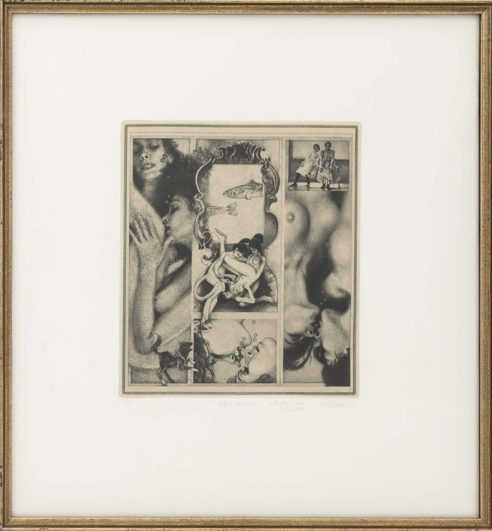Peter Milton "Friday's Children" Etching, 1982 (1 of 9)