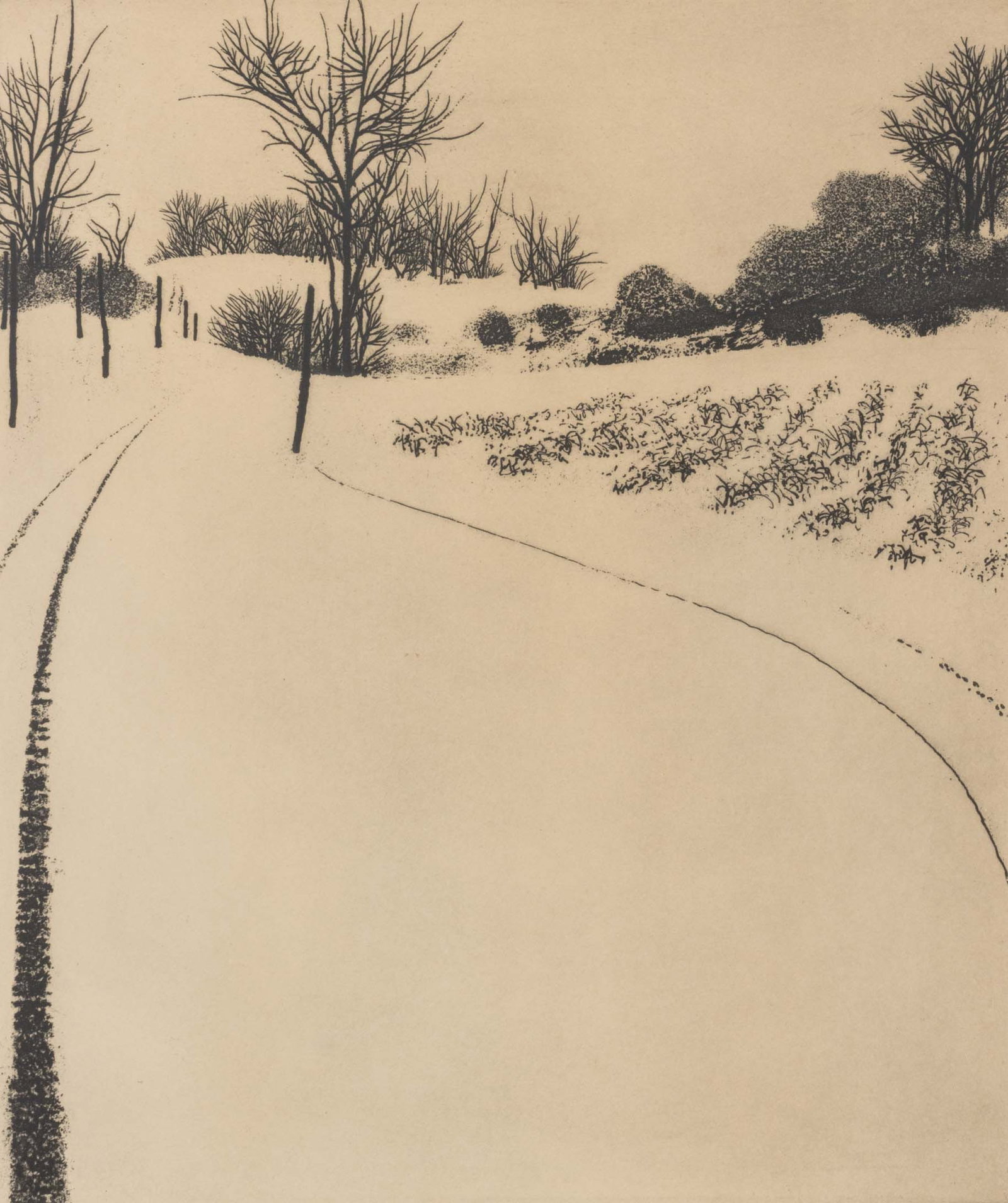 Peter Milton "February I" Etching, 1963 - 2