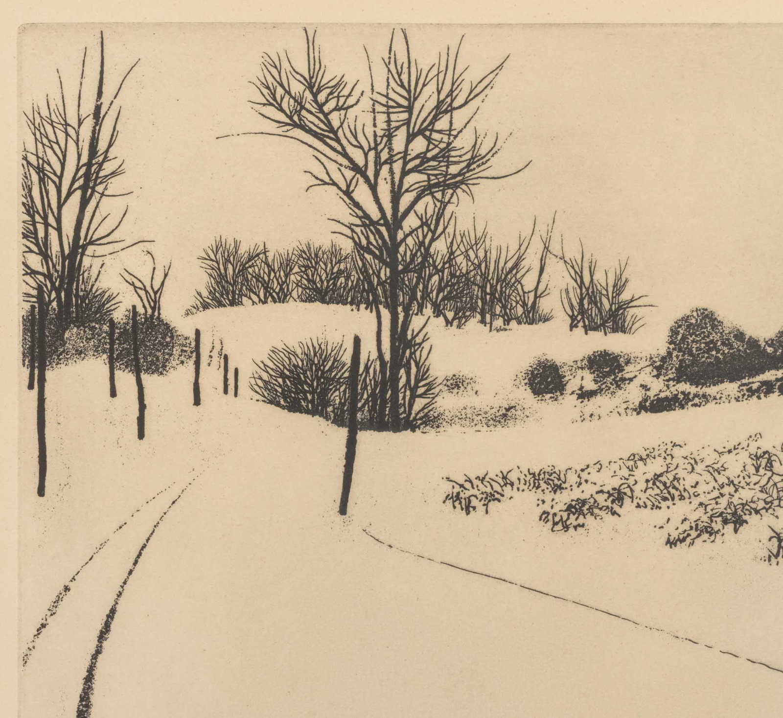 Peter Milton "February I" Etching, 1963 - 4