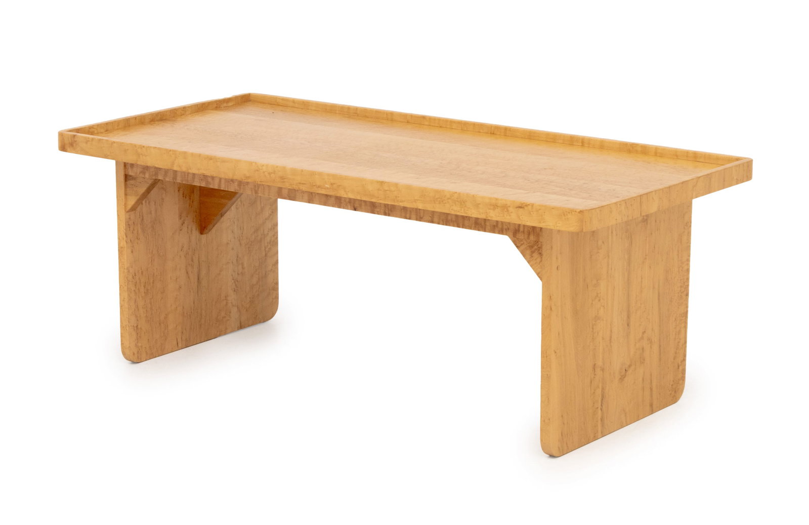 Modern Birdseye Maple Waterfall Coffee Table (1 of 7)