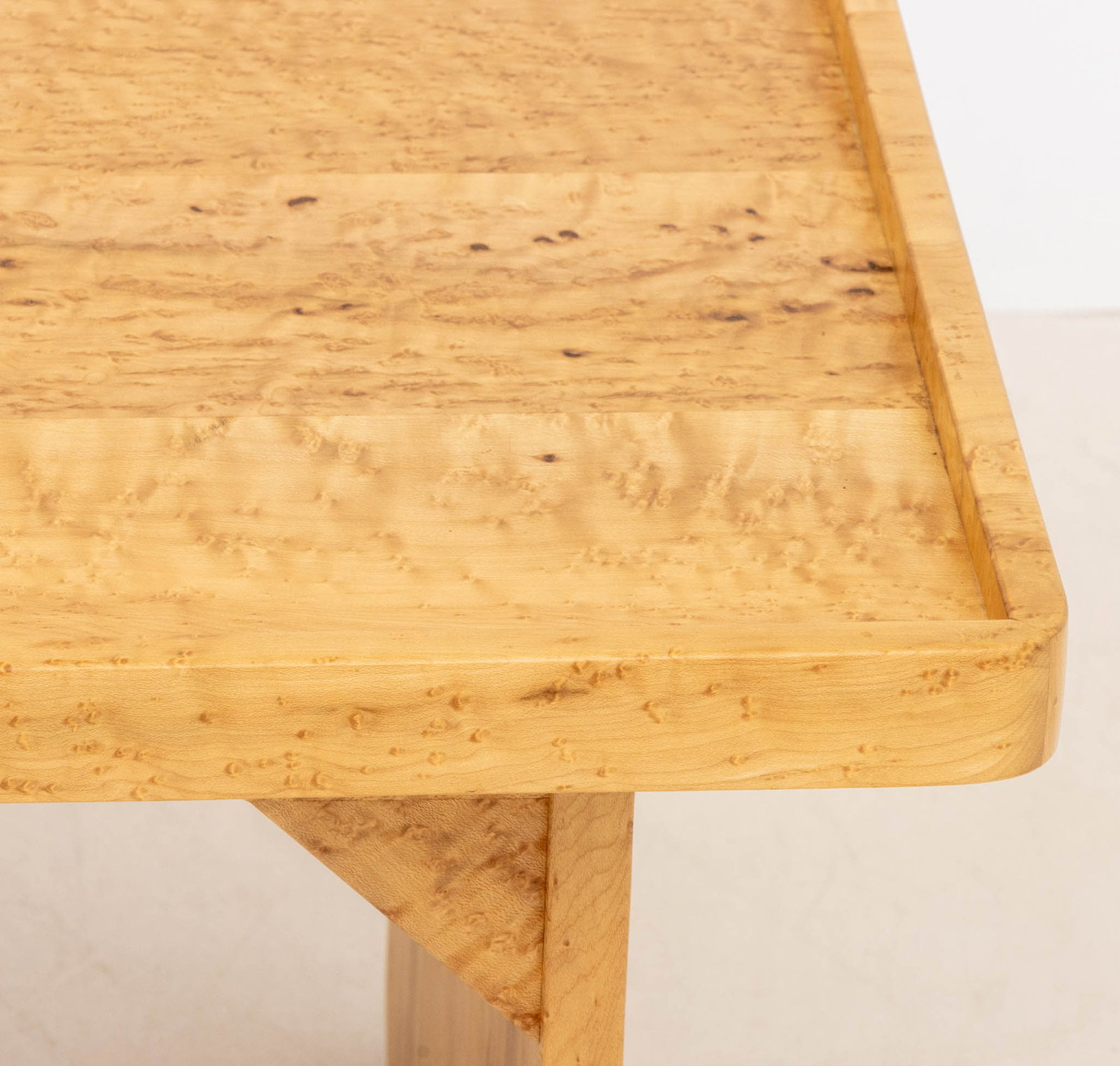 Modern Birdseye Maple Waterfall Coffee Table - 5
