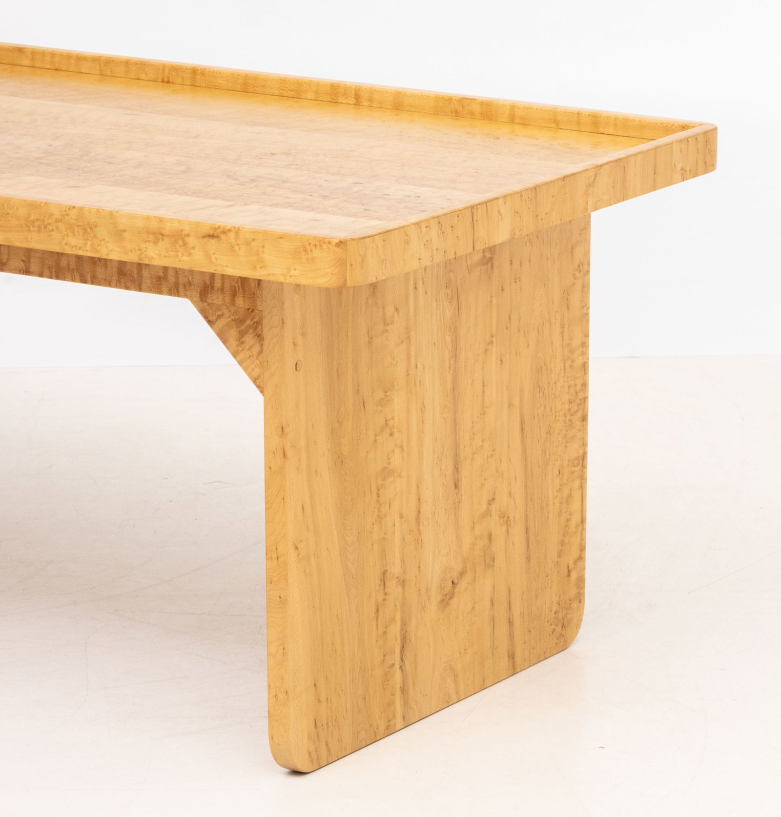 Modern Birdseye Maple Waterfall Coffee Table - 6