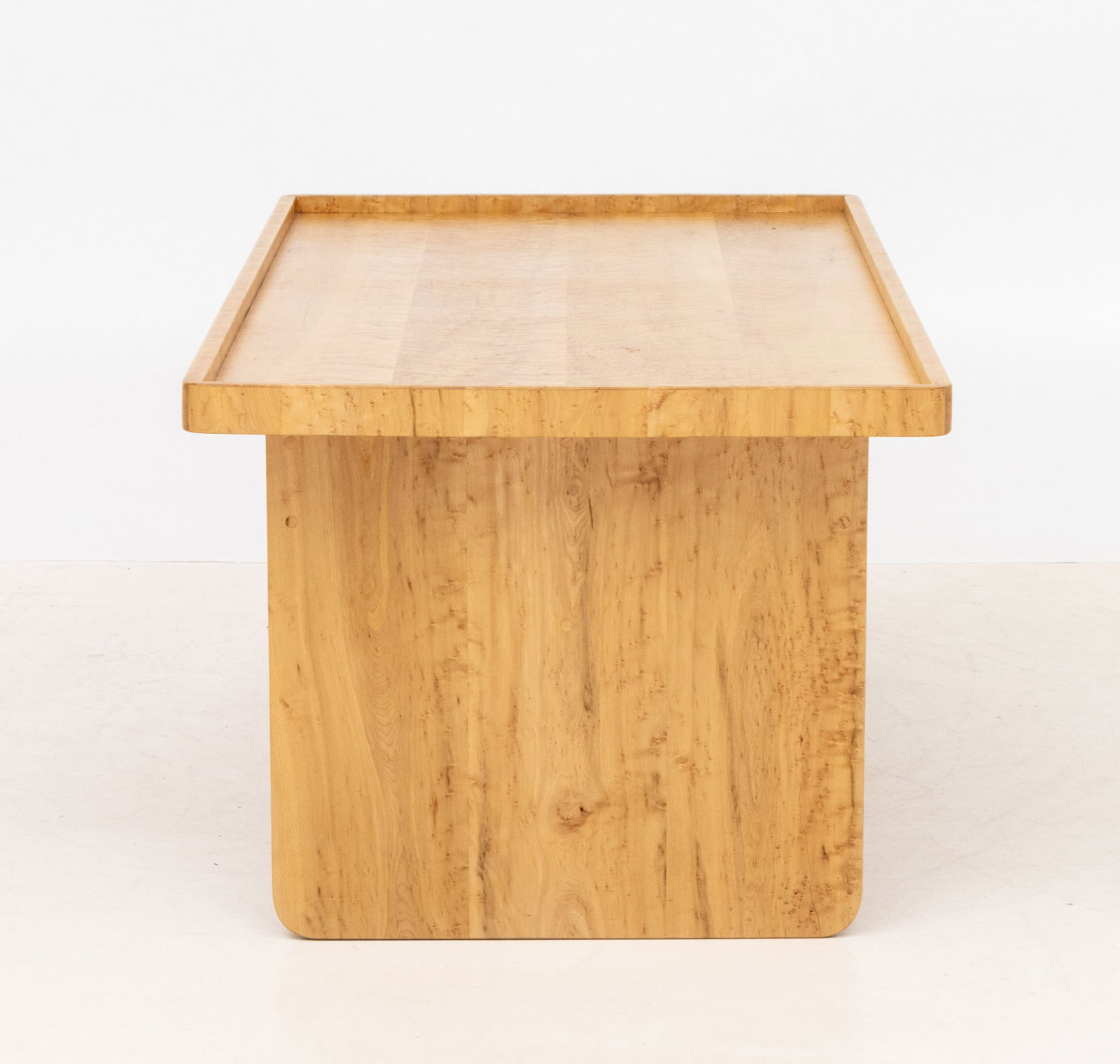 Modern Birdseye Maple Waterfall Coffee Table - 7