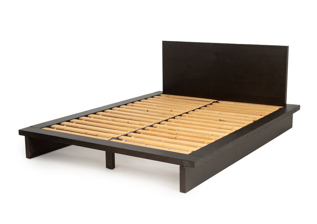 Modern Ebonized Queen Size Platform Bed (1 of 9)