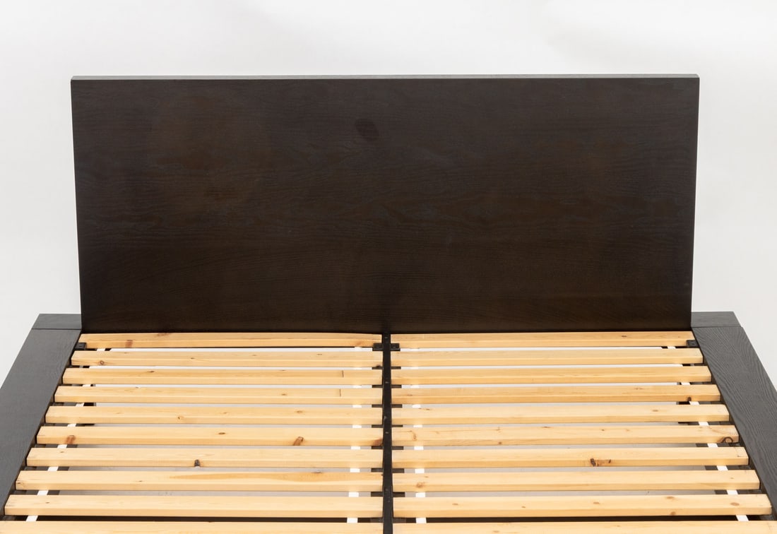 Modern Ebonized Queen Size Platform Bed - 4