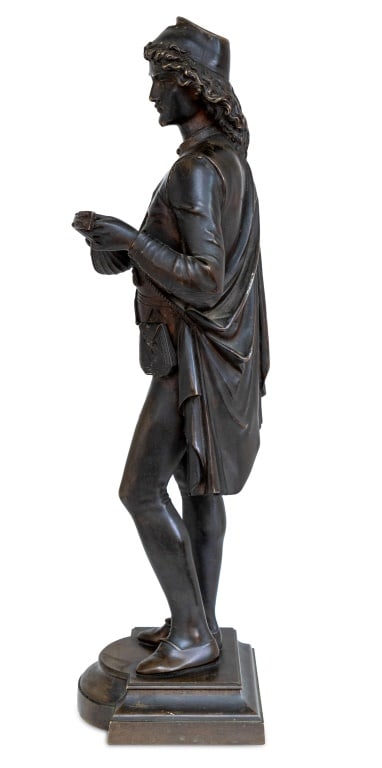 Jules Graux-Marly "The Mandolin Player" Bronze - 4