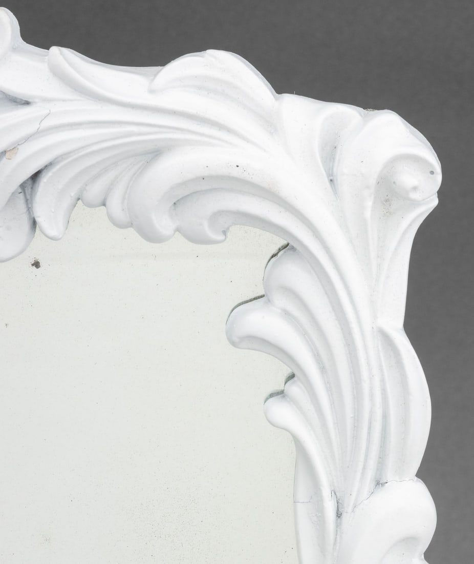 Serge Roche Style White Painted Wall Mirror - 3