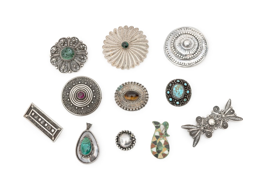 Bezalel & Israeli Modernist Silver Brooches, 11 (1 of 18)
