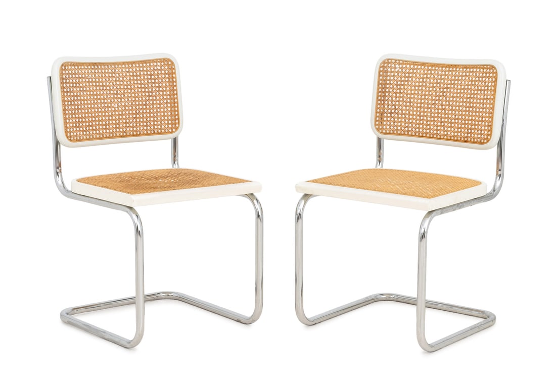 Marcel Breuer Style Cantilevered Side Chairs, Pair (1 of 8)