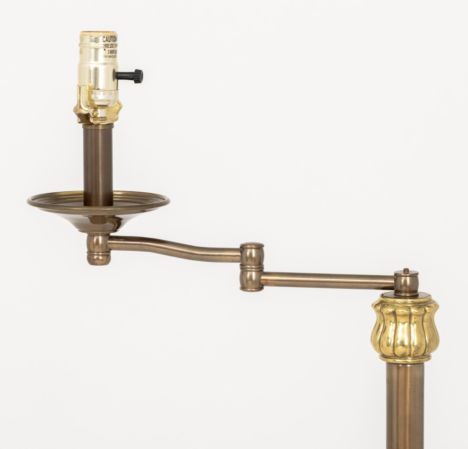 Art Deco Style Brass Swing Arm Floor Lamp - 5