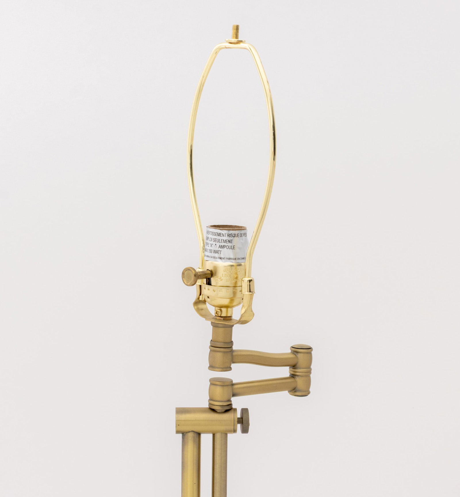 Modern Brass Swing Arm Table Lamp - 3