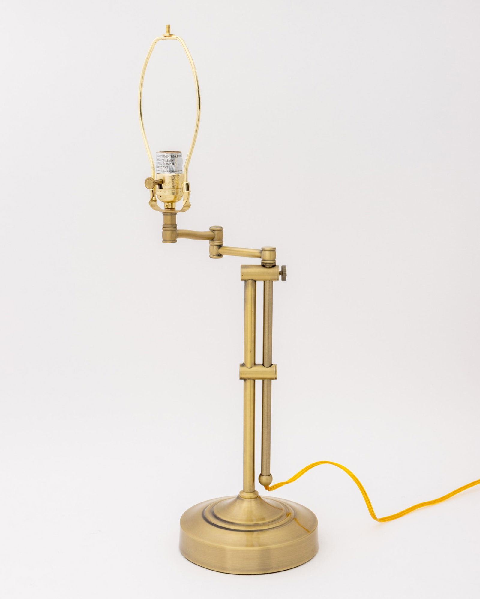 Modern Brass Swing Arm Table Lamp - 4